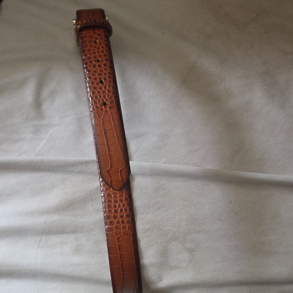 Brown Textured Men's Belt